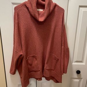 Loft poncho turtleneck sweater